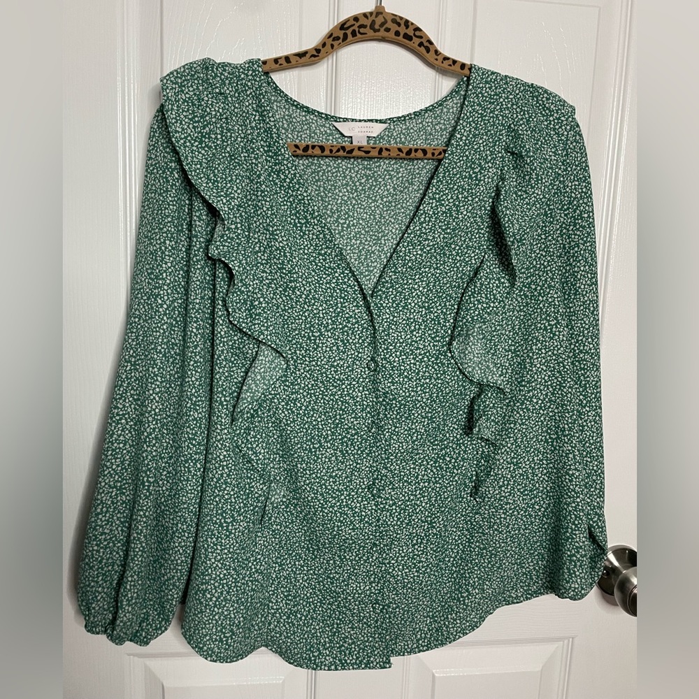 Irish Spring Green Ruffle Blouse - Picture 7 of 10